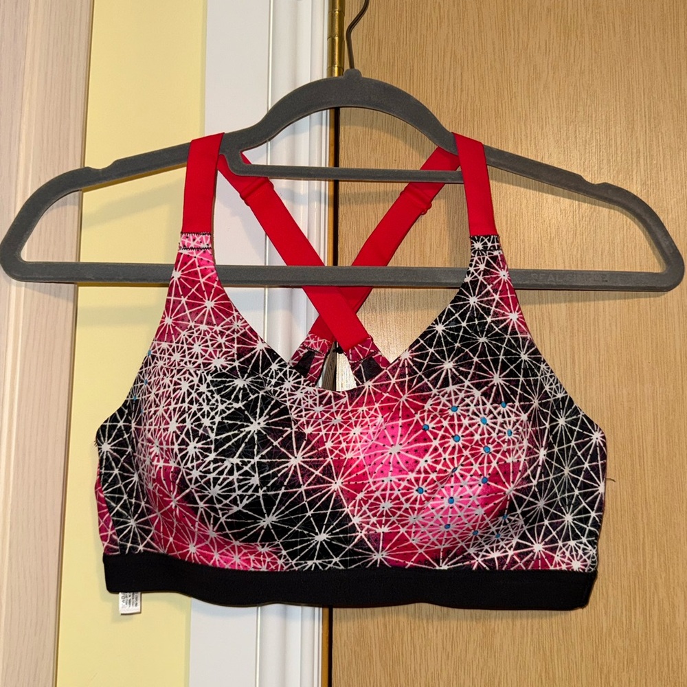 VSX Pink and Black Sports Bra